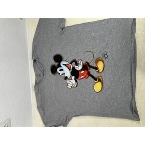 Disney 100 Mickey Mouse Gray Graphic Tee 3XL Classic Cartoon Streetwear